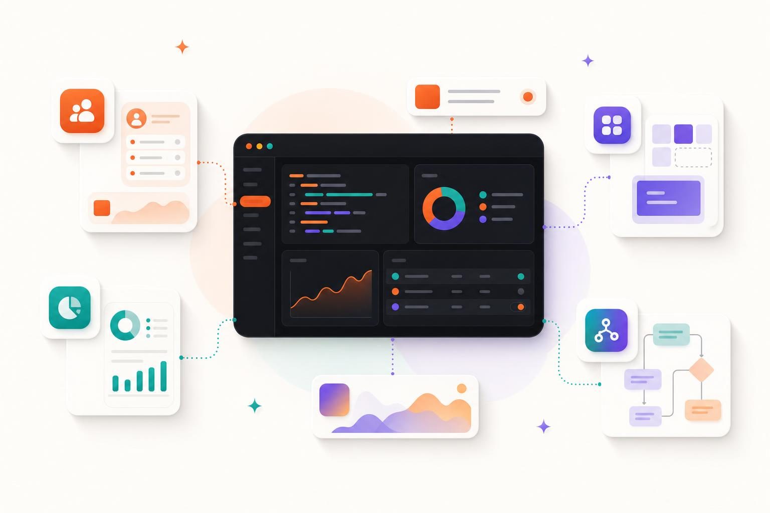 Zoho CRM, Creator, Books and Workflow Automation, connected